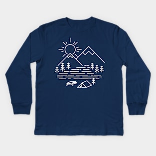 Picnic by the lake Kids Long Sleeve T-Shirt